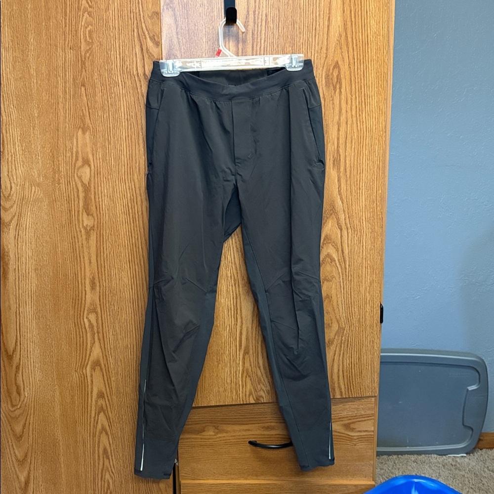Lulu Black Athletic Bottoms with Elastic Drawstring Waistband